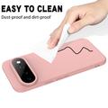 Google Pixel 11 Flydende silikone cover med håndrem - Pink