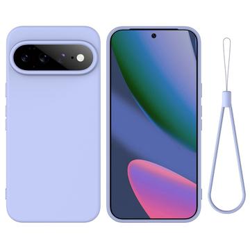 Google Pixel 11 Flydende silikone cover med håndrem - Lilla