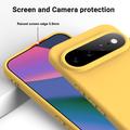 Google Pixel 11 Flydende silikone cover med håndrem - gul