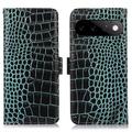 Google Pixel 11/11 Pro Crocodile Series Læderpung med RFID - Grøn
