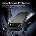 Google Pixel 11 Pro XL Børstet TPU Cover - Karbonfiber - Sort