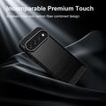 Google Pixel 11 Pro XL Børstet TPU Cover - Karbonfiber - Sort