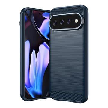 Google Pixel 11 Pro XL Børstet TPU Cover - Karbonfiber - blå