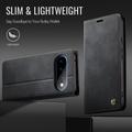 Google Pixel 11 Pro XL Caseme 033 Pung Etui med Kalvemønster og RFID-blokering - Sort
