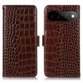 Google Pixel 11 Pro XL Crocodile Series Læderpung med RFID - Brun