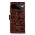 Google Pixel 11 Pro XL Crocodile Series Læderpung med RFID - Brun