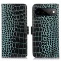 Google Pixel 11 Pro XL Crocodile Series Læderpung med RFID - Grøn