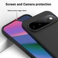 Google Pixel 11 Pro XL Flydende silikone cover med håndrem - sort