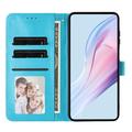 Google Pixel 11 Pro XL Pung Etui med Prikket Mønster - Blå