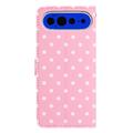 Google Pixel 11 Pro XL Pung Etui med Prikket Mønster - Pink