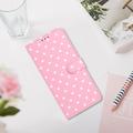 Google Pixel 11 Pro XL Pung Etui med Prikket Mønster - Pink