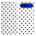 Google Pixel 11 Pro XL Pung Etui med Prikket Mønster - Hvid