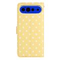 Google Pixel 11 Pro XL Pung Etui med Prikket Mønster - Gul