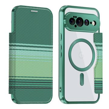 Google Pixel 11 Pro XL Stilfuldt magnetisk flip-etui med RFID-kortpladser - sortgrøn