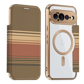 Google Pixel 11 Pro XL Stilfuldt magnetisk flip-etui med RFID-kortpladser - brun