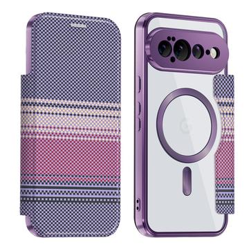 Google Pixel 11 Pro XL Stilfuldt magnetisk flip-etui med RFID-kortpladser - lilla