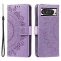 Google Pixel 11 Pro XL Mandala Etui med Pung med håndledsrem - Lilla