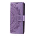 Google Pixel 11 Mandala Etui med Pung med håndledsrem - Lilla