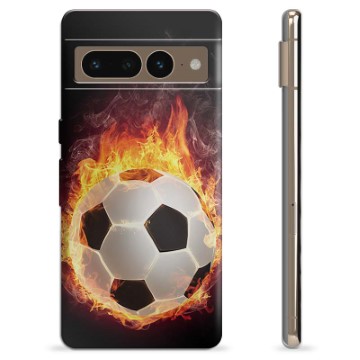 Google Pixel 7 Pro TPU Cover - Fodbold Flamme