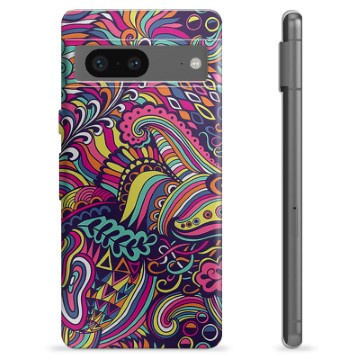 Google Pixel 7 TPU Cover - Abstrakte Blomster