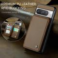 Google Pixel 8 Pro Caseme C22-etui RFID-kortpung - brun