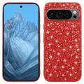 Google Pixel 9/9 Pro Glitter Series Hybrid Cover - Rød