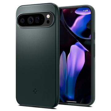 Google Pixel 9 Pro XL Spigen Thin Fit Hybrid Cover - Mørkegrøn