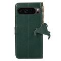 Google Pixel 9 Pro XL Læderpung med RFID - Grøn