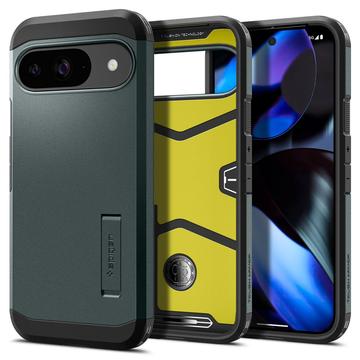 Google Pixel 9/9 Pro Spigen Tough Armor Cover - Mørkegrøn
