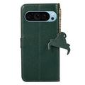 Google Pixel 9/9 Pro Læderpung med RFID - Grøn