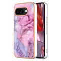 Google Pixel 9a Marmormønster Galvaniseret IMD TPU Cover