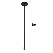 Google Pixel Watch 4 USB-A magnetisk opladerkabel – 1 m – sort