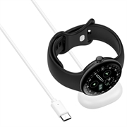 Google Pixel Watch 4 USB-C magnetisk opladerkabel - 1m - hvid