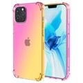 Gradient Stødtæt iPhone 14 Pro Max TPU Cover - Pink / Guld