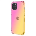 Gradient Stødtæt iPhone 14 Pro TPU Cover - Pink / Guld