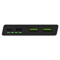 Green Cell PowerPlay10 Powerbank 10000mAh - USB-C PD, 2x USB-A - Sort