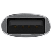 Green Cell USB-A til USB-C-adapter - 480Mbps, 2.4A - Sølv