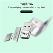 Green Cell USB-A til USB-C-adapter - 480Mbps, 2.4A - Sølv