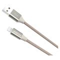 GreyLime flettet USB-A / Lightning-kabel - MFi-certificeret - 1m - beige