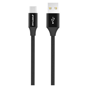 GreyLime Flettet USB-A / USB-C Kabel - 1m