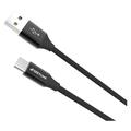 GreyLime Flettet USB-A / USB-C Kabel - 1m