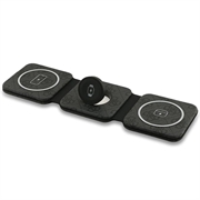 Guess 4G 3-i-1 MagSafe magnetisk trådløs oplader - sort