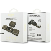 Guess 4G 3-i-1 MagSafe magnetisk trådløs oplader - brun