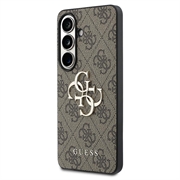 Samsung Galaxy S26 Guess 4G Big Metal Logo Hybrid Cover - Brun