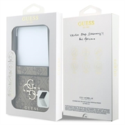 Samsung Galaxy Z Flip8 Guess 4G Big Metal Logo Hybrid Cover - Brun