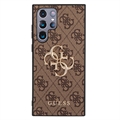Guess 4G Big Metal Logo Samsung Galaxy S23 Ultra 5G Hybrid Cover - Brun
