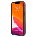 Guess 4G Big Metal Logo iPhone 13 Hybrid Cover - Brun