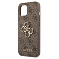 Guess 4G Big Metal Logo iPhone 13 Hybrid Cover - Brun