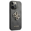 Guess 4G Big Metal Logo iPhone 13 Pro Hybrid Cover - Sort