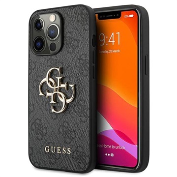Guess 4G Big Metal Logo iPhone 13 Pro Max Hybrid Cover - Sort